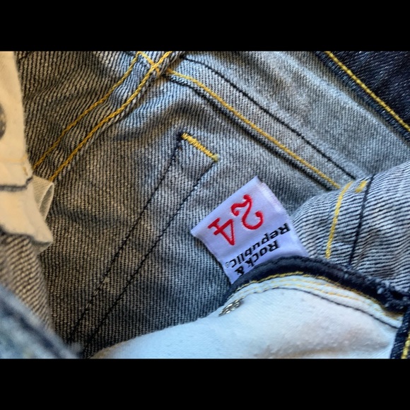 RARE Auth Rock & Republic denim mini skirt 24 - Picture 6 of 6